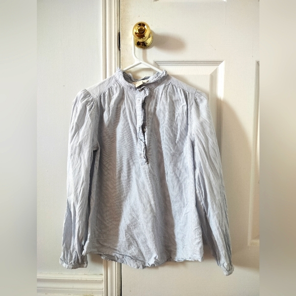 H&M Blue work blouse top (small-medium) - Picture 1 of 2